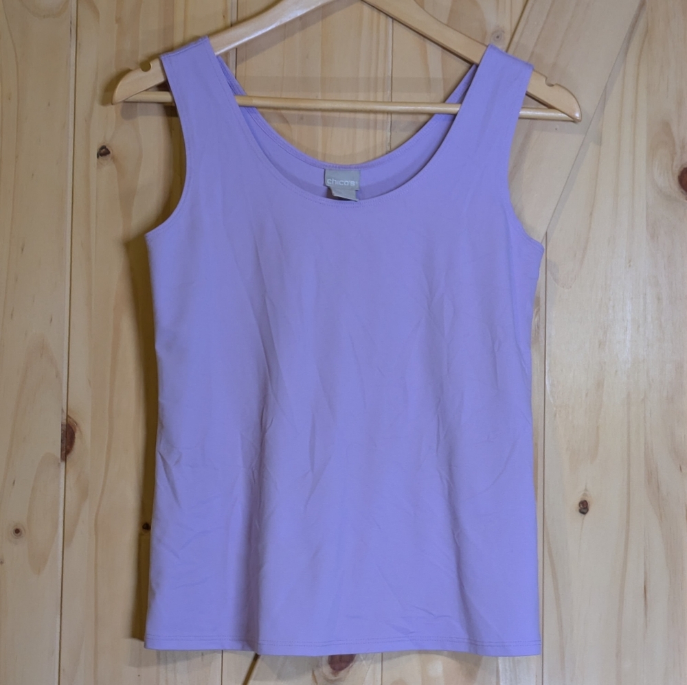 Chico's Blue Sleeveless Fitted Tank Top